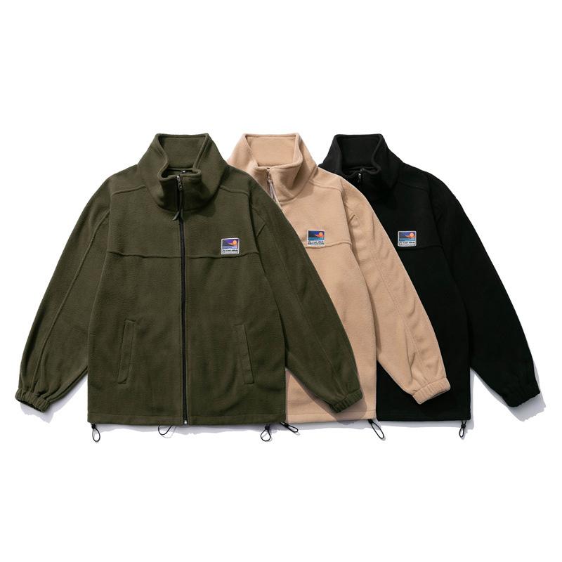 New Casual Jacket Men Fashion Streetwear Oversized Sweatshirt Spring Autumn Zipper Solid Coat Harajuku Vintage Couple Tops Male Y2k Clothes