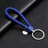 2Pcs Creative PU Leather Braided Rope Keychain Car Key Ring For Women Men Fashion Key Holder Accessories
