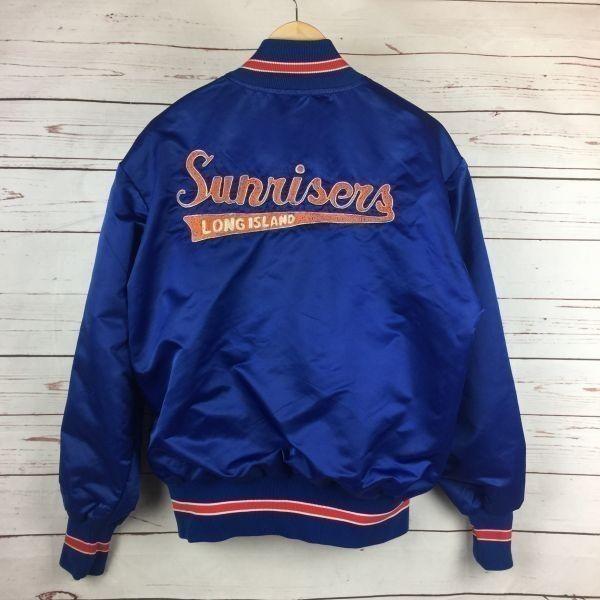 Aladen Винтажный Стадионный Бомбер Синий M-L(ИСПОЛЬЗОВАЛ)