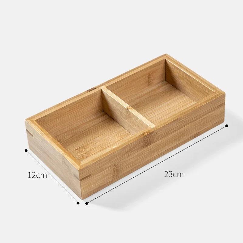 Бамбуковый поднос для хранения орехов, деревянные подносы для сухофруктов, конфет, с крышкой, блюдо для закусок Dim Sum для вечеринок, семейных вечеринок