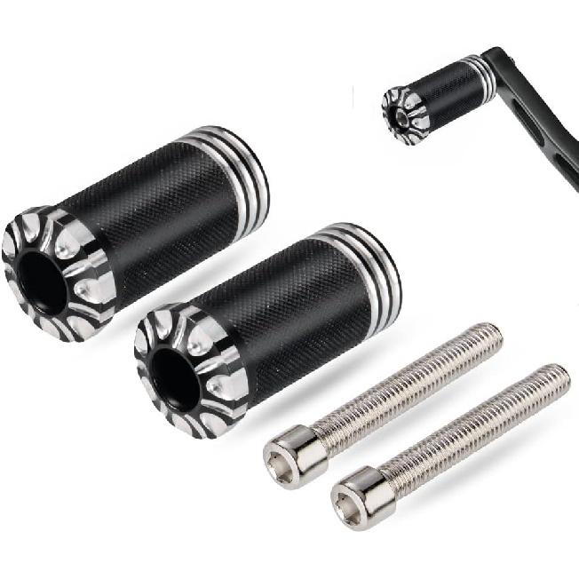 Motorcycle Shifter Peg with Raised Knobs Black Lever Foot Shift Pegs Compatible with Harley Davidson Street Glide Road King Softail Sportster Dyna