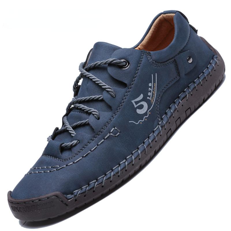 Модная обувь для мужчин, удобная повседневная обувь для отдыха на открытом воздухе, удобные модные кроссовки ручной работы из кожи, дышащая мужская обувь, легкий вес