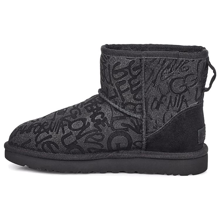 UGG Классический Мини Искрящийся Граффити Женский 1107034-ЧЕРНЫЙ