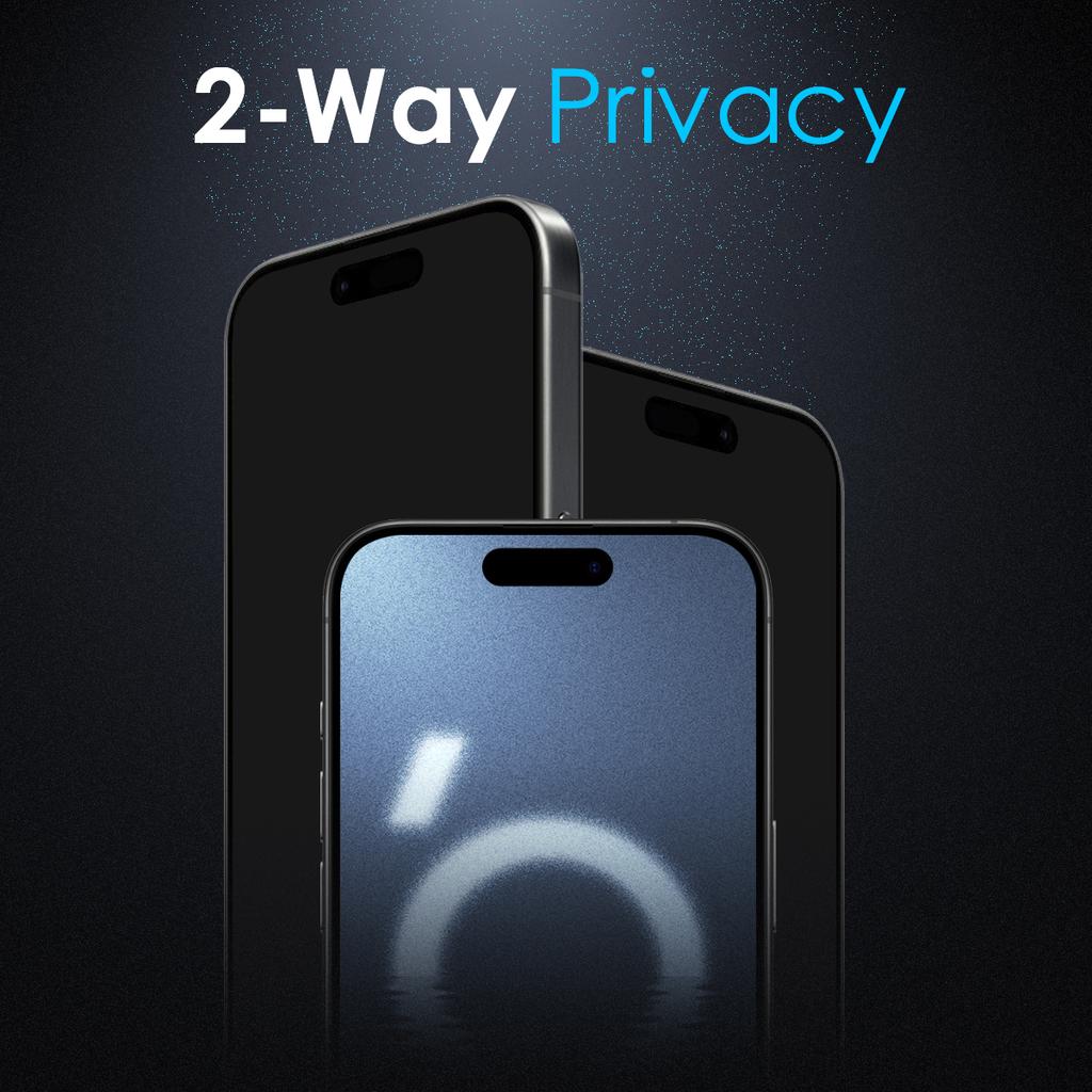 NORTHJO A+ Защитное стекло для экрана iPhone 16 Pro HD 2.5D с дугообразными краями 28 градусов Защита от шпионажа 0,3 мм Закаленное стекло