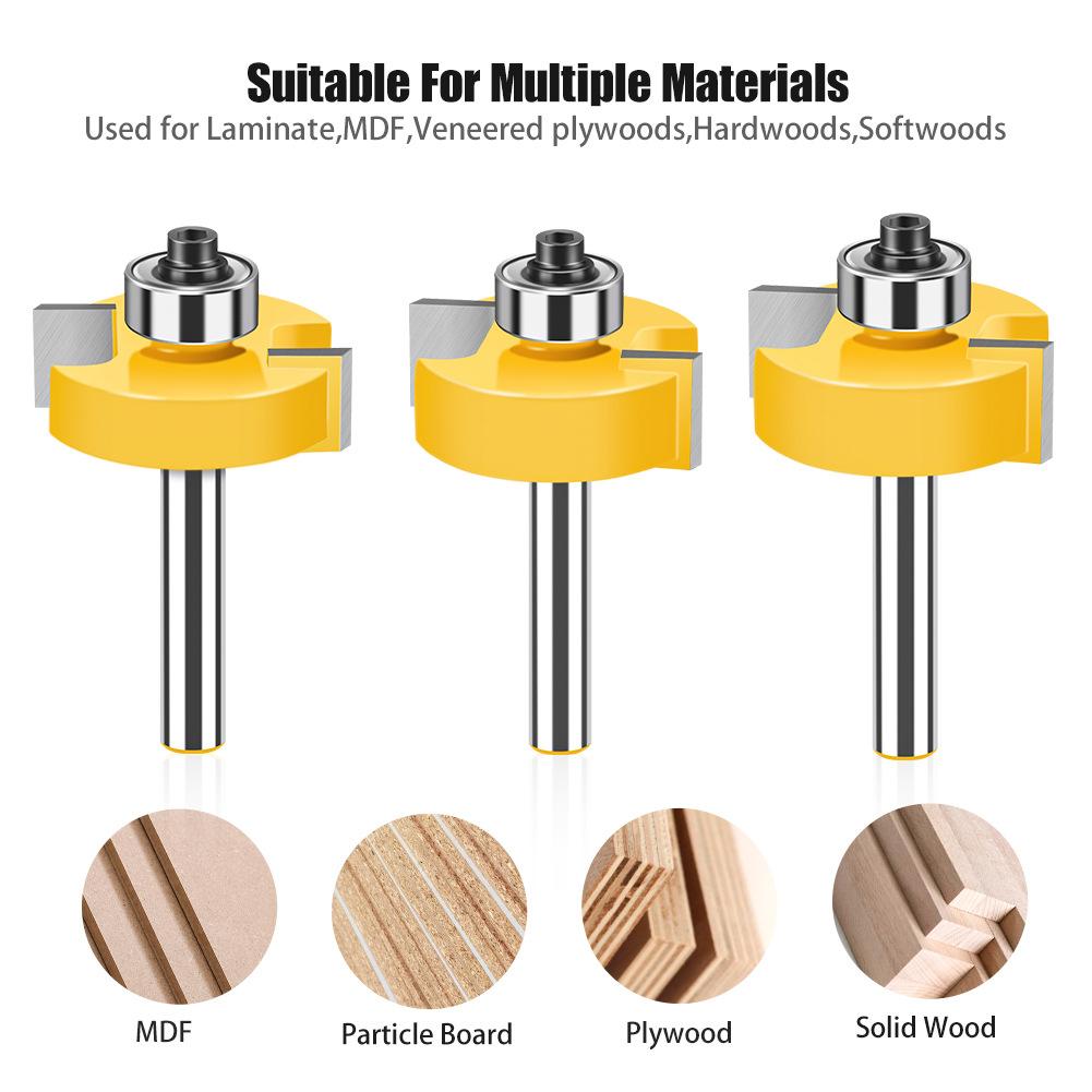 5 шт., 8 мм, хвостовик, Т-образный паз, фреза с подшипником, долбежная фреза, фреза Т-образного типа, шлицевая фреза