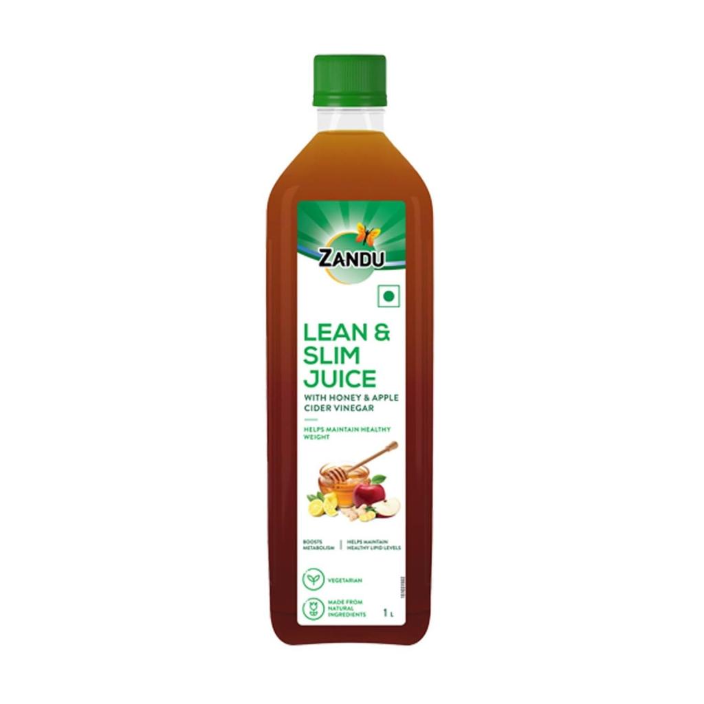 Zandu Lean & Slim Juice 1 Litre With Honey & Apple Cider Vinegar For Healthy Weight Management