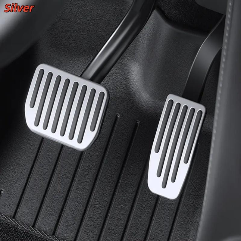 For Tesla Model Y Juniper 2025 Upgrade Foot Pedal Pads Non-slip Accelerator Brake Rest Performance Aluminum Mats Accessories
