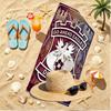 Go Ahead Eagles Print Beach Towel, Versatile Lightweight Absorbent Beach Towel for Pool Surf Yoga Bathroom, Perfect Birthday Holiday Gift
