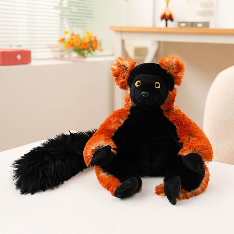 1Pc 25Cm Simulation Lemur Peluche Toy Furry Upturned Tailed Lemur Ring-Tailed Lemur Plushie Doll Stuffed Soft Toy Nice Gift