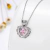 Модное женское ожерелье в форме сердца, кулон с кристаллами, подарки, ювелирное ожерелье, полое ожерелье на день рождения O6A5