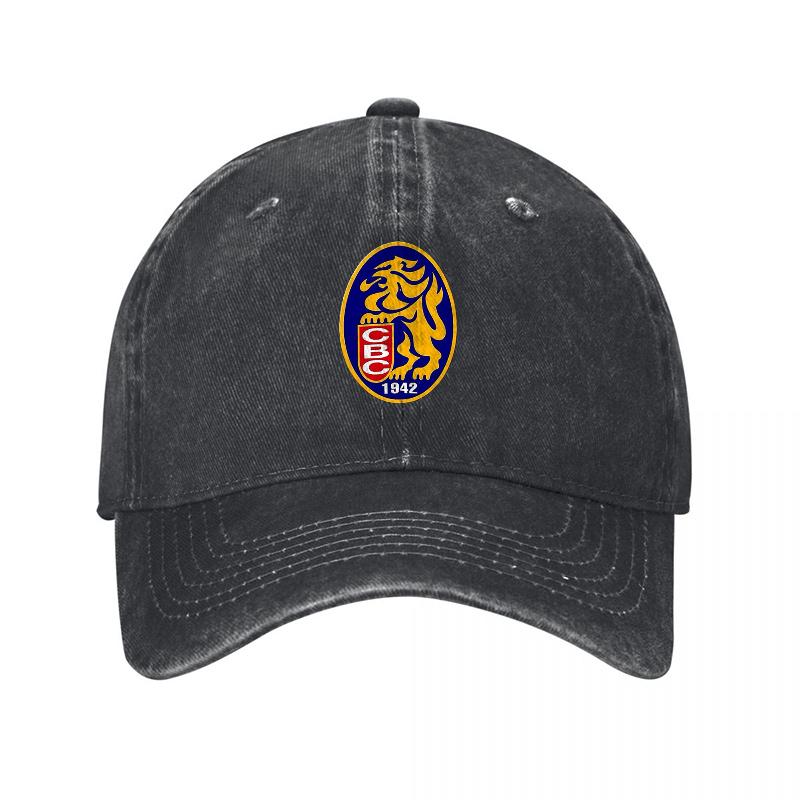 Lion Crest Washed Canvas Baseball Cap Unisex Adjustable Hat with Embroidered Logo for Daily Outdoor