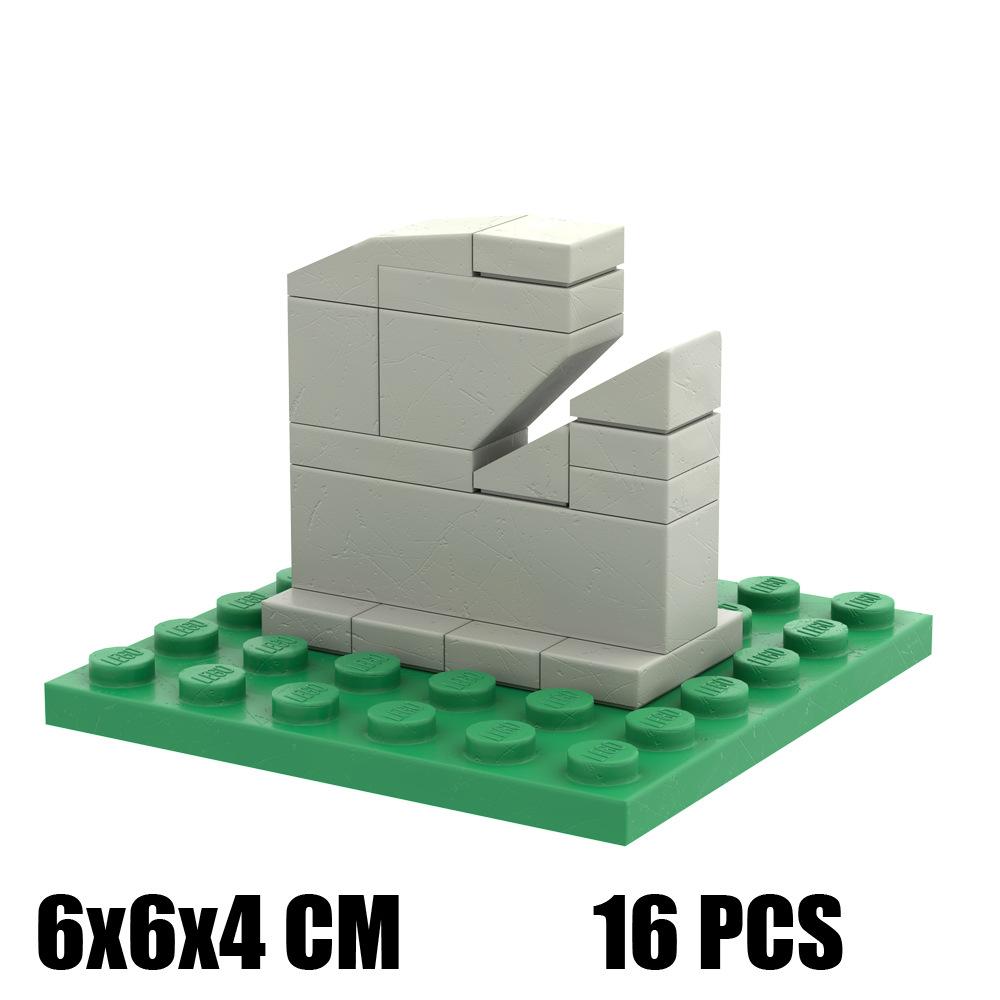Hell's Gate Мелкие Частицы Строительный Блок Сцена Забор Пейзаж Хэллоуин Дом с Привидениями Модульный Орнамент