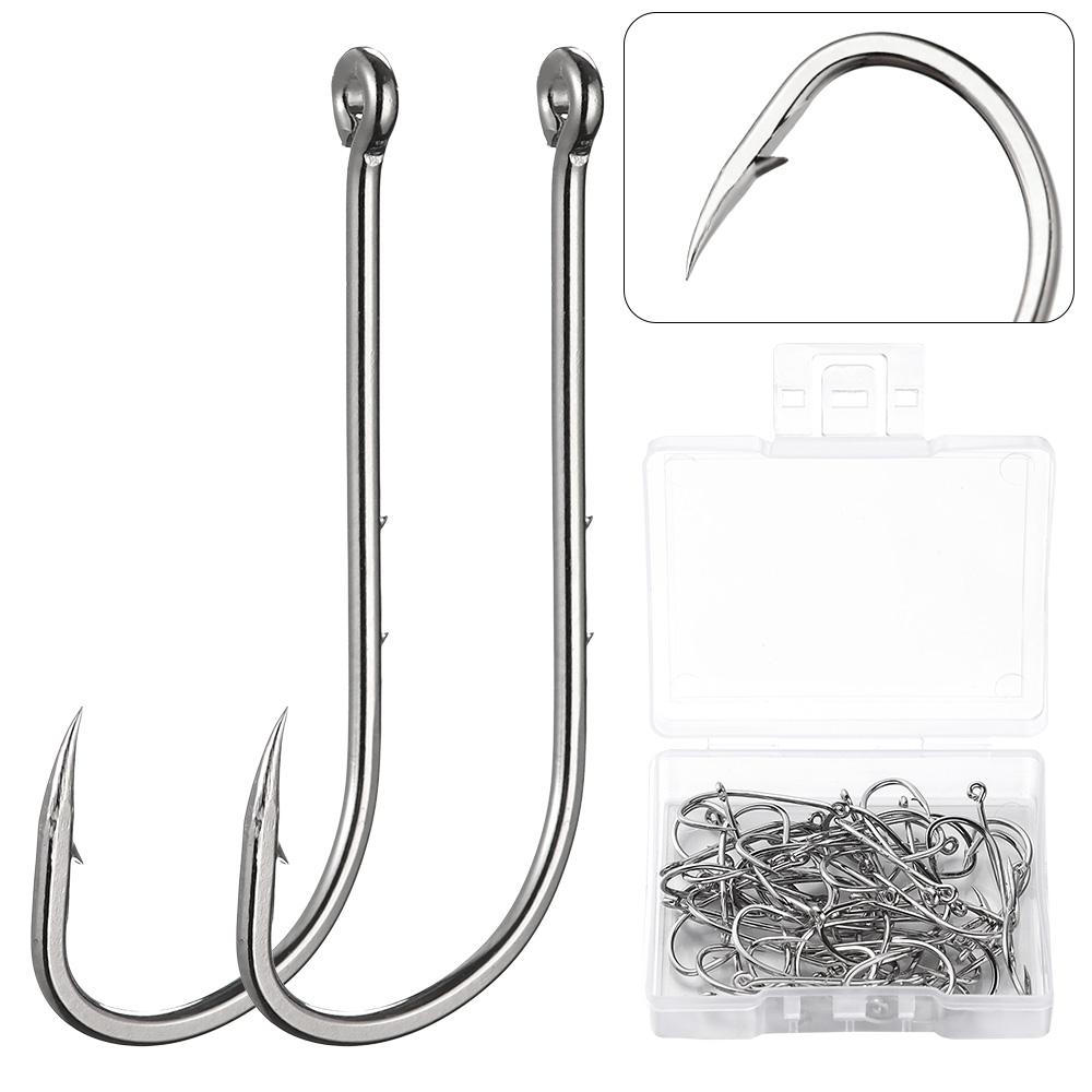 Аксессуары для рыболовных снастей с длинной ручкой, офсетный узкий крючок для наживки, крючки с длинным цевьем и двойной бородкой