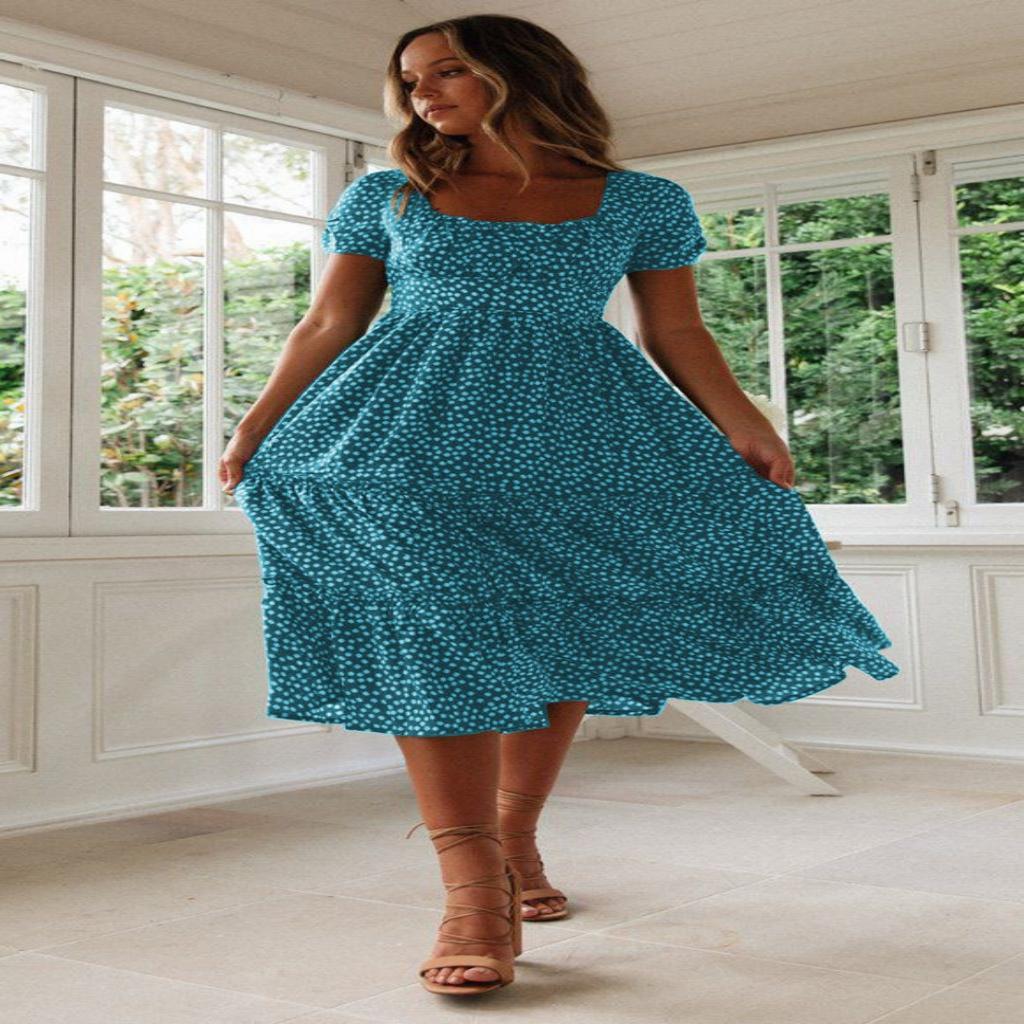 Vestidos, винтажное винтажное платье с пышными рукавами, летние пляжные милые платья, повседневное длинное платье макси с квадратным воротником и цветочным принтом festa