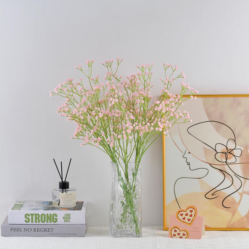 Искусственные гипсофилы и незабудки, 108 головок, пластиковые цветы для декора дома и свадьбы – Цветочная композиция в лесном стиле