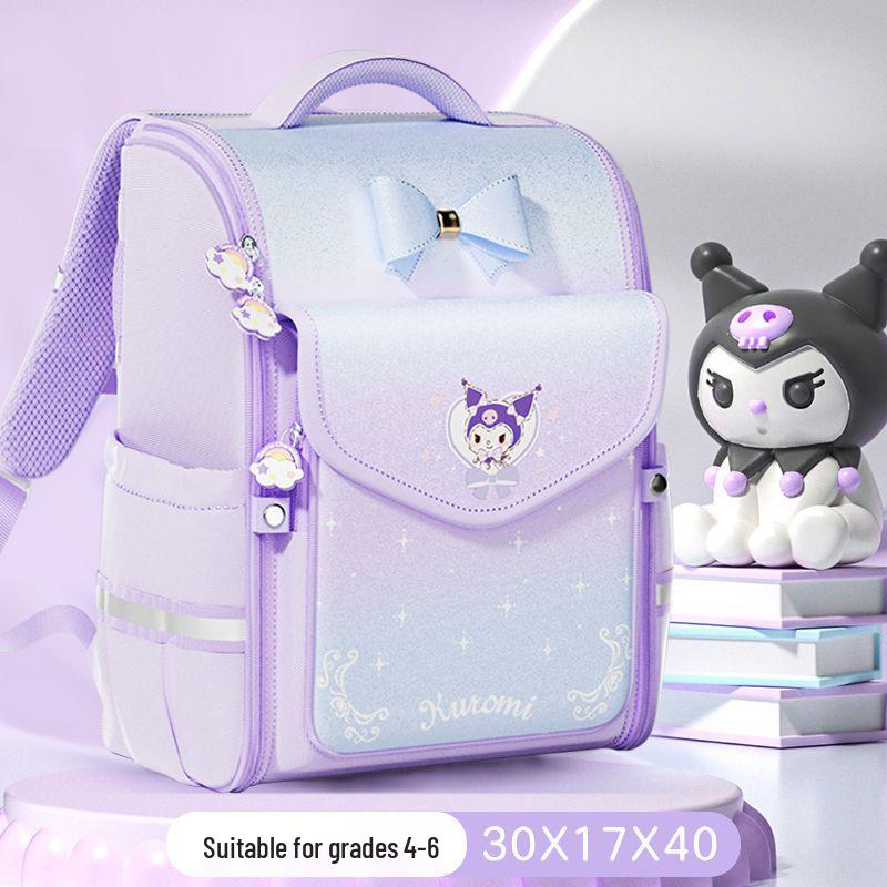 Детский рюкзак Sanrio Kuromi для 1-6 классов: Поддержка позвоночника и снижение нагрузки