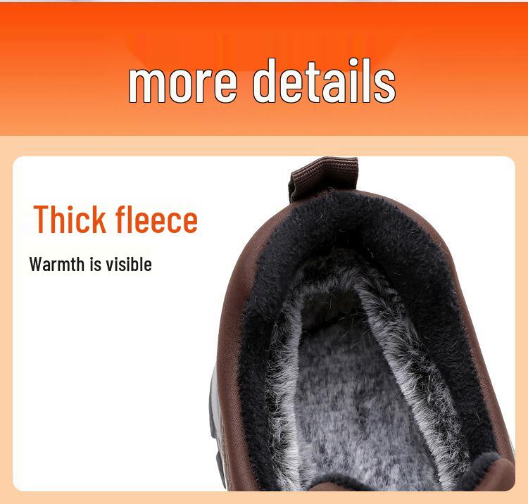 Мужские зимние повседневные туфли из бархата «Старый Пекин» на нескользящей подошве с подкладкой для пожилых