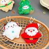 Keychain Christmas Plush Santa Claus Xmas Tree Deer Stuffed Doll Bag Gift Decor