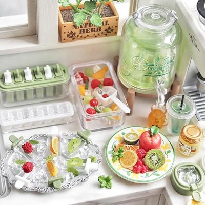 1 Набор Мини Имитация Изготовления Эскимо в Форме Медведя 1/6 Кукольный Домик Миниатюрный Холодильник Еда Игра Декор Аксессуары для Кукол Игрушка