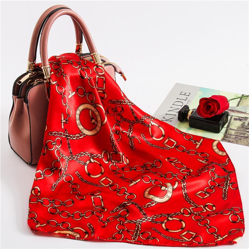 50 * 50cm Spring And Autumn Silk Scarves Versatile Decoration Professional Small Square Scarves Neck Protection Binding Bag