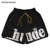В наличии RHUDE Повседневные пляжные шорты свободного кроя с буквенным принтом и цветовыми блоками