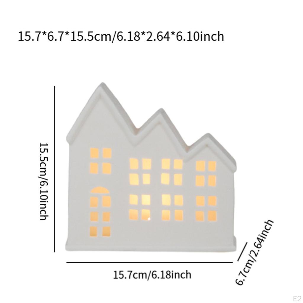 Illuminated Holiday House Sculpture for Festive Home Decor