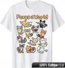 Chibi Foxes Animals of The World T-Shirt Different Fox Species In Chibi Style Cool Trendy Retro Clothing Couples Short Sleeve