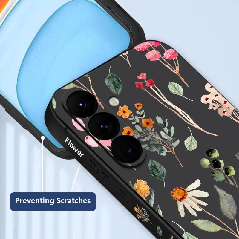 Чехол-шнурок с цветочным принтом для Samsung Galaxy S24 S23 S22 Ultra S21 FE A14 A34 A52 A54 A15 A25 A35 A55 5G A16 A56 S25 Plus
