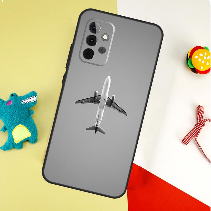 Кейс для путешествий с рисунком самолета для Samsung Galaxy A54 A34 A24 A14 A12 A22 A32 A42 A52 A72 A52S A51 A71 A13 A53 Чехол
