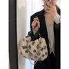 Autumn and Winter Leopard Print Fur Chain Bag Versatile Fluffy Bag Soft One-shoulder Plaid Crossbody Bag