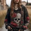 Oversized Hooded Sweatshirt With 3D Letter Print Long Sleeve Casual Pullover Women 2026 Winter