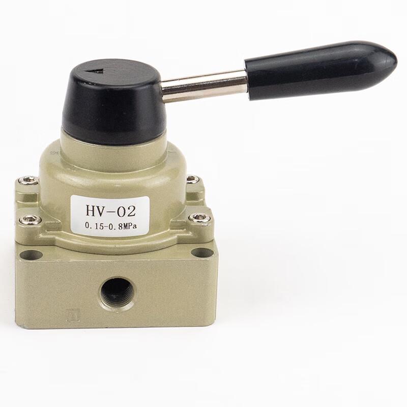 Haisidike HV Series 3-Position 4-Way Pneumatic Hand Valve CN plug (adapter included)