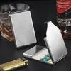 Flip Cigarette Case New Stainless Steel Pressure and Moisture-proof Personalized Fashion Design Compact Portable Goods