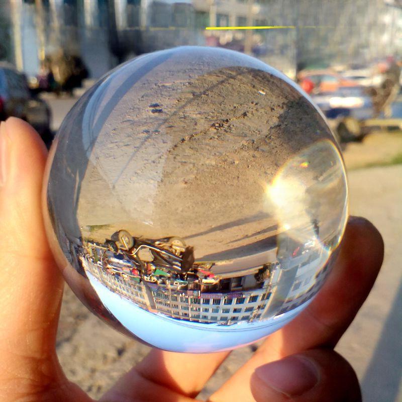 Прозрачный стеклянный шар K9 с резным основанием - размеры 12 мм-200 мм, белый