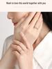 New S925 Sterling Silver Couple Rings - Light Luxury, Adjustable, Perfect Christmas Gift