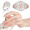 Bicolor Witches Knot Ring with Cubic Zirconia Celtic Knot Ring Protect Your Loved Ones Vintage Jewelry Gift for Women