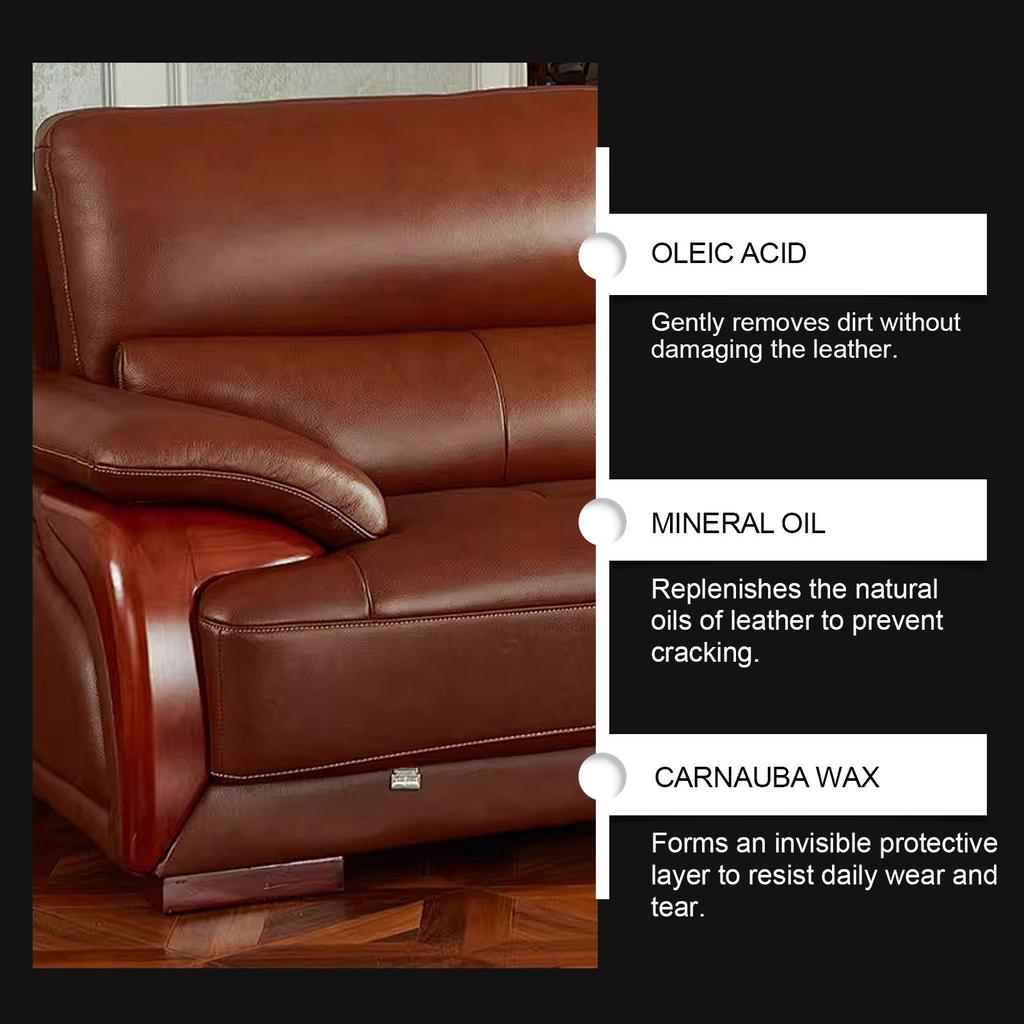 Leather Cleaning And Care Cream Deeply Nourishes And Repairs Scratches Suitable For Leather Bags, Furniture, Car Seats And High-end Maintenance