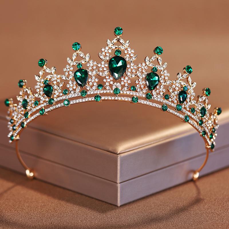 Headwear Classic Crown Bridal Itacazzo Army Green Colourtiras Suitable For Womens Weddings And Birthday Parties