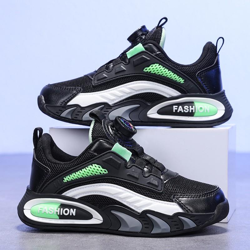 Boys Running Shoes Fall Lightweight Breathable Mesh Upper MD Sole Kids Athletic Sneakers Size 28-39