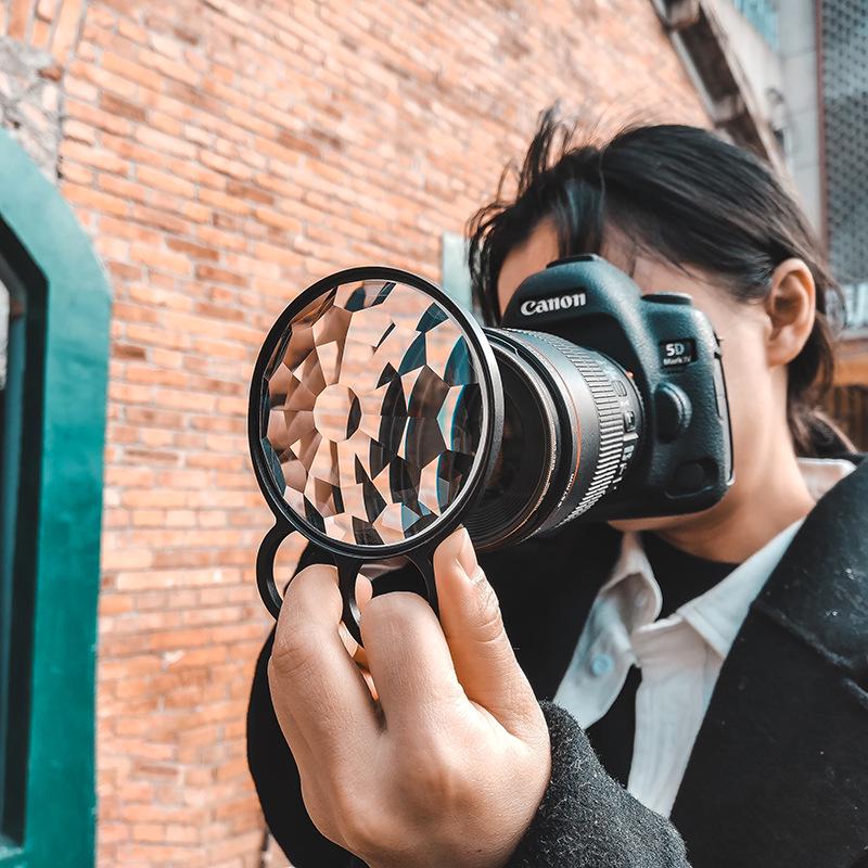 Ручной стеклянный калейдоскопический фильтр-объектив для DSLR