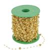 60mroll Electroplating Pearl Wire Beads Garland String DIY Wedding Decoration 3mm+8mm(golden)