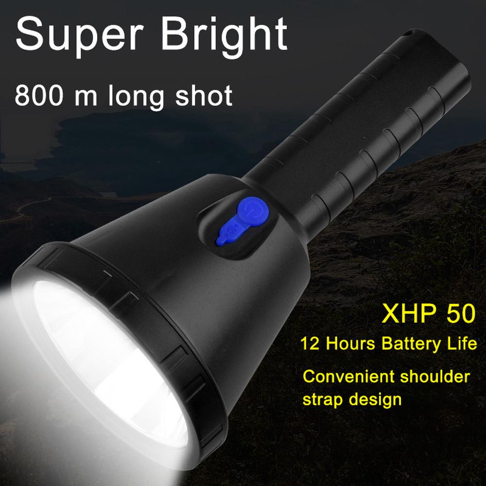 Xhp50 фонарик мощный светодиодный фонарик для кемпинга, рыбалки, прожектор, перезаряжаемый, 3 режима, водонепроницаемые фонари