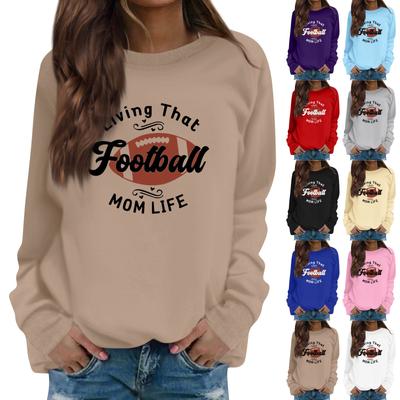 Женская модная повседневная толстовка с длинным рукавом и круглым вырезом с принтом