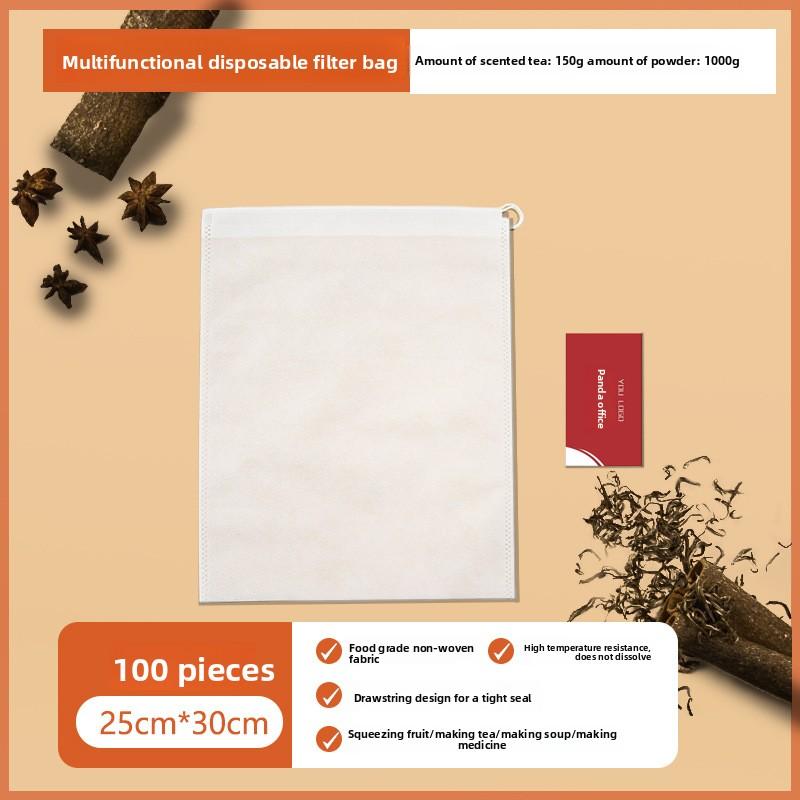 Нетканый чайный пакетик с завязкой, одноразовый пакет для супа и маринада, марлевый пакет для отвара традиционной китайской медицины