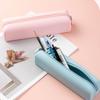 Silicone Pencil Case Large Capacity Cosmetics Storage Bag Portable Pen Bag  Stationery