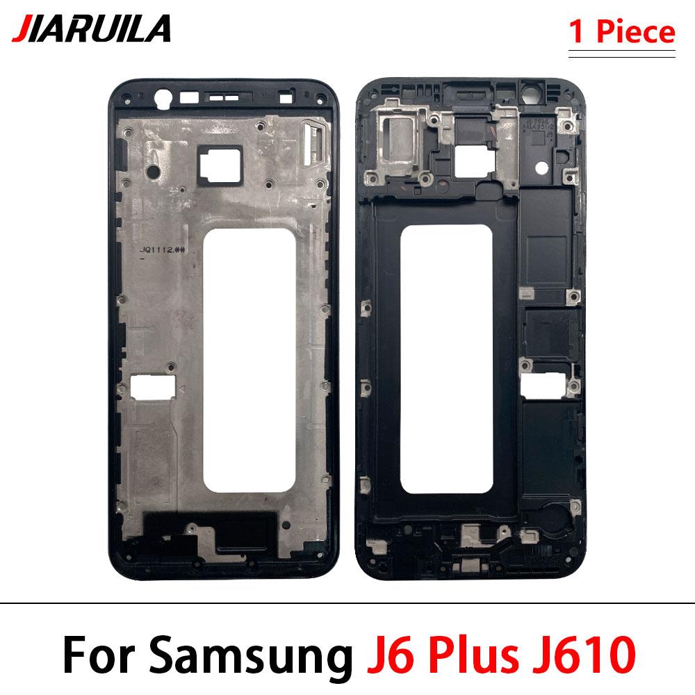 Front Housing LCD Display Frame Housing Middle Frame Bezel Plate For Samsung J4 Plus Prime Core J410 J400 J6 J600 J6 Plus J610