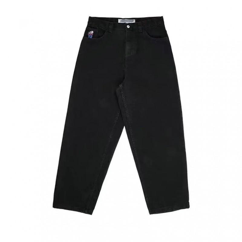 Y2K Hip Hop Wide Leg Jeans Men Loose Fit Straight Cut Denim Pants Fall Casual Streetwear