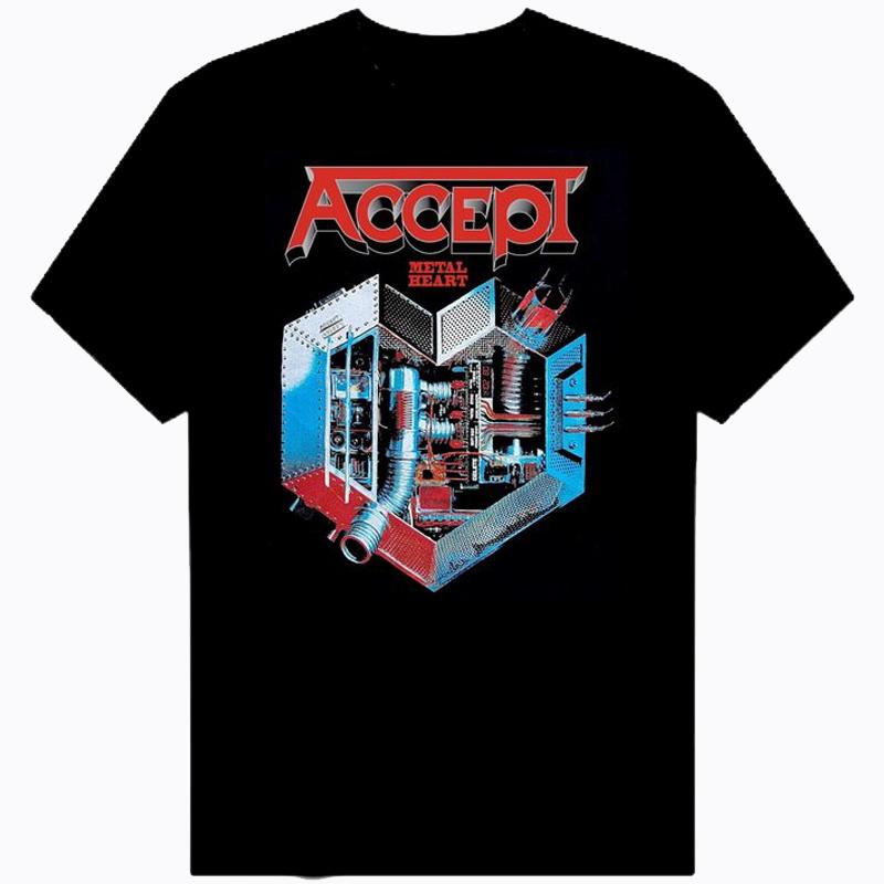 Accept Metal Heart Udo Heavy Metal Band Rage New Black Unisex T-Shirt