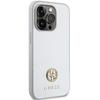 Etui do iPhone 15 Pro Guess Strass Metal Logo Srebrne