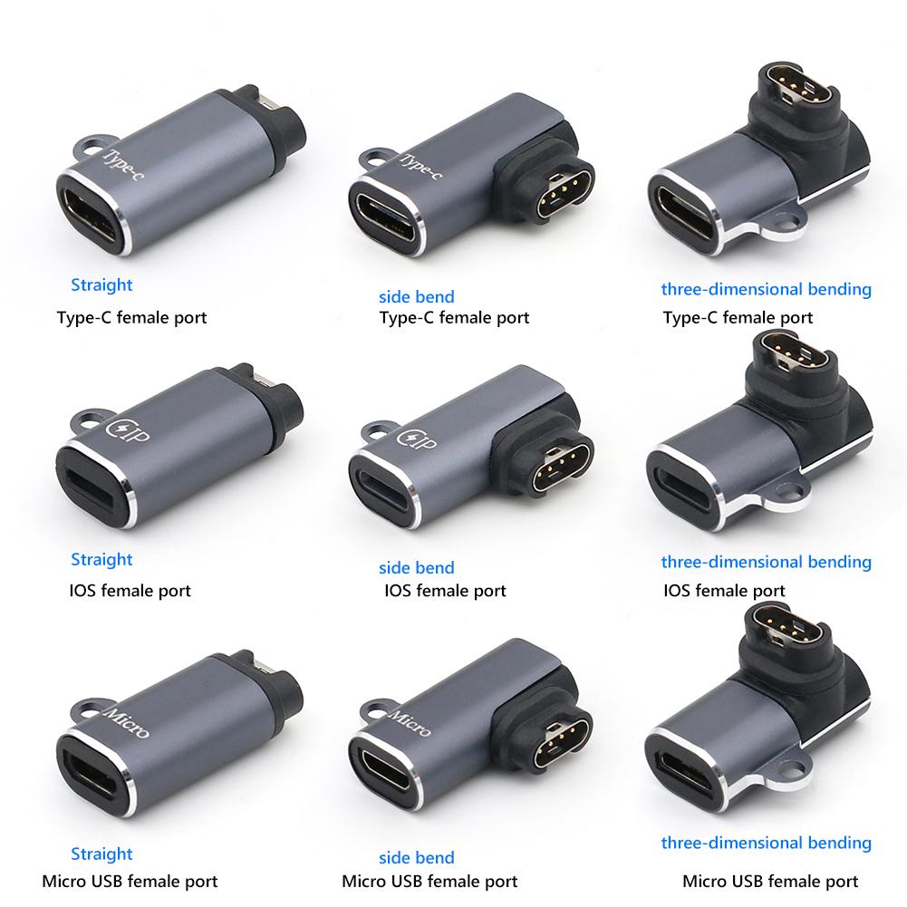 Портативный адаптер-зарядное устройство поддерживает передачу данных Type-C/8 Pin/Micro USB Запасные части для адаптера питания Garmin Fenix 7/7S